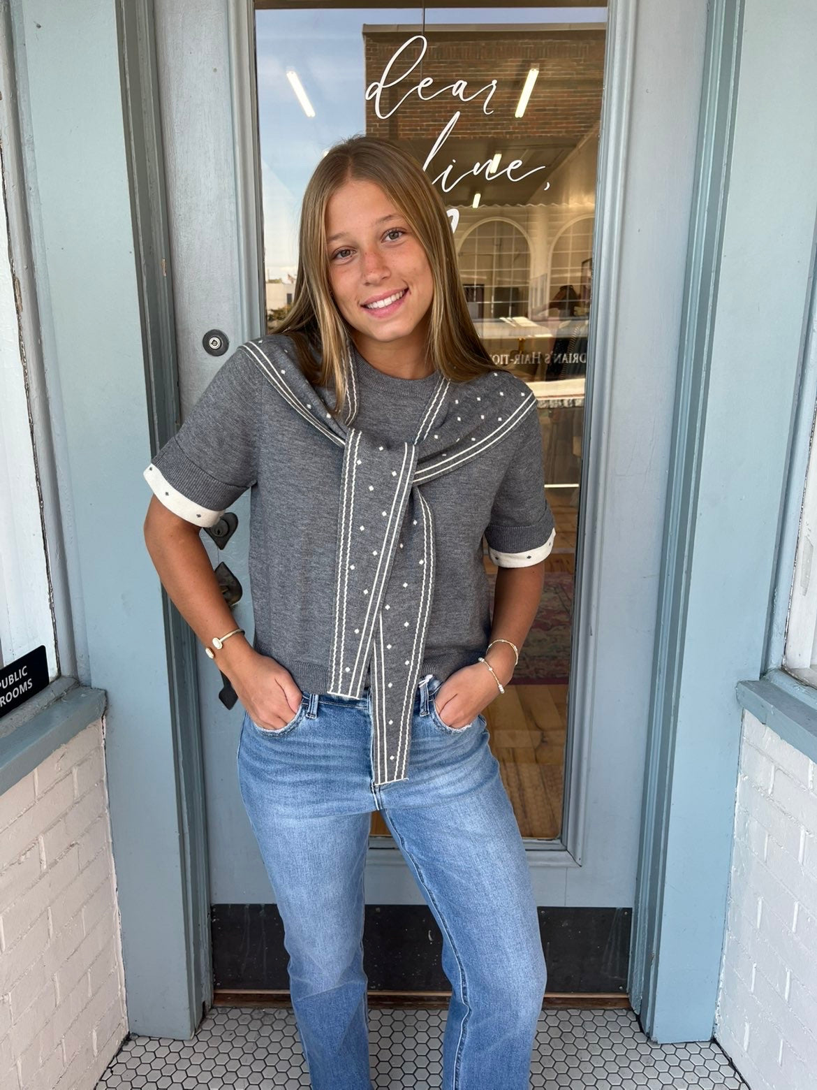 harlow tie sweater