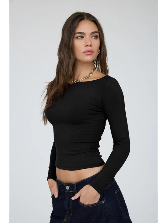 allie boat neck long sleeve