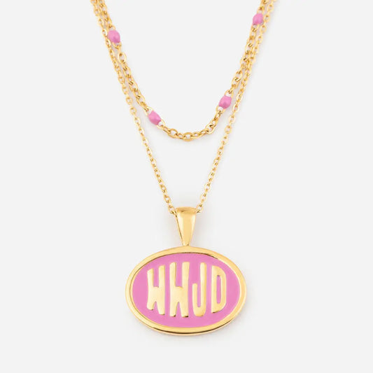 pink wwjd necklace set
