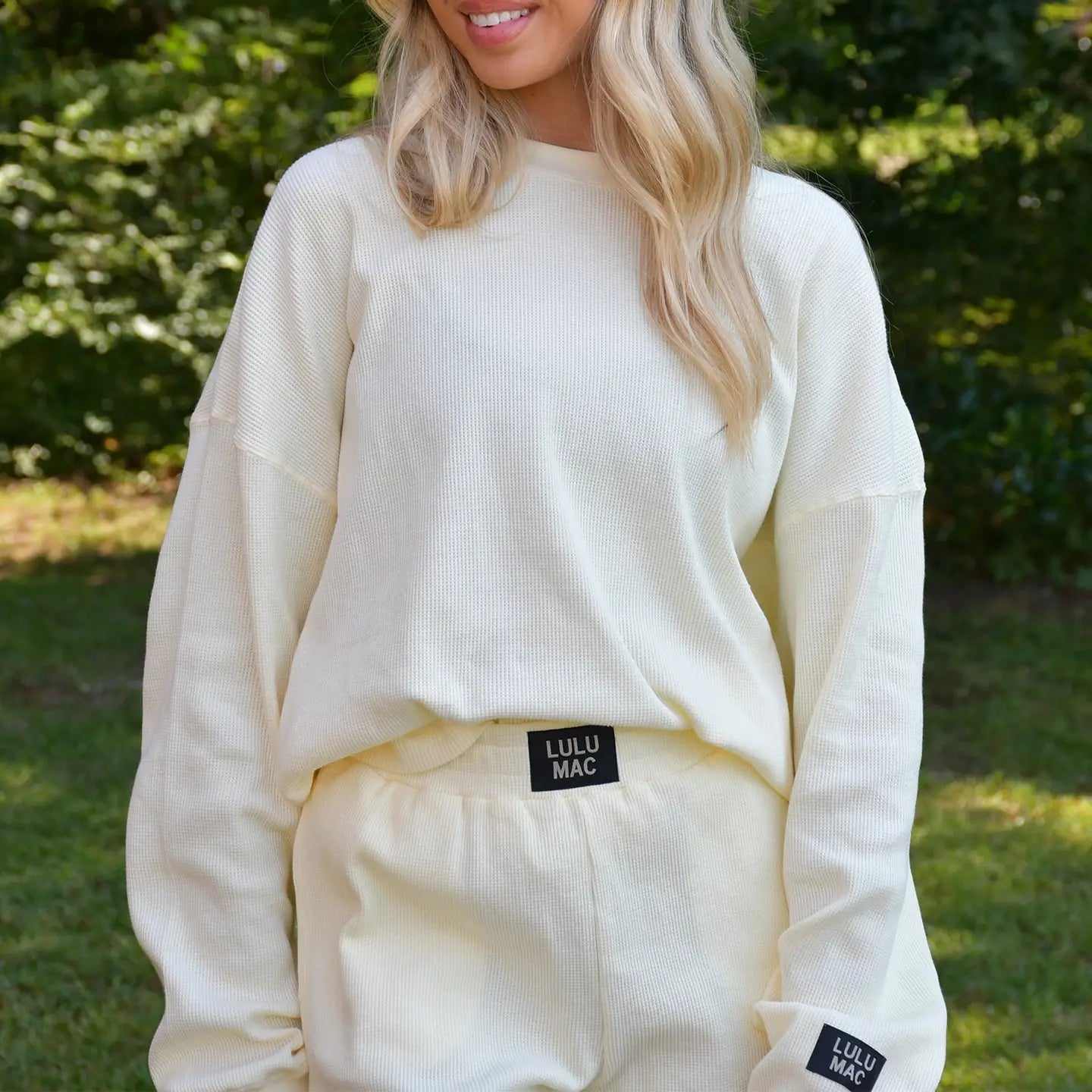 lulu mac waffle knit top