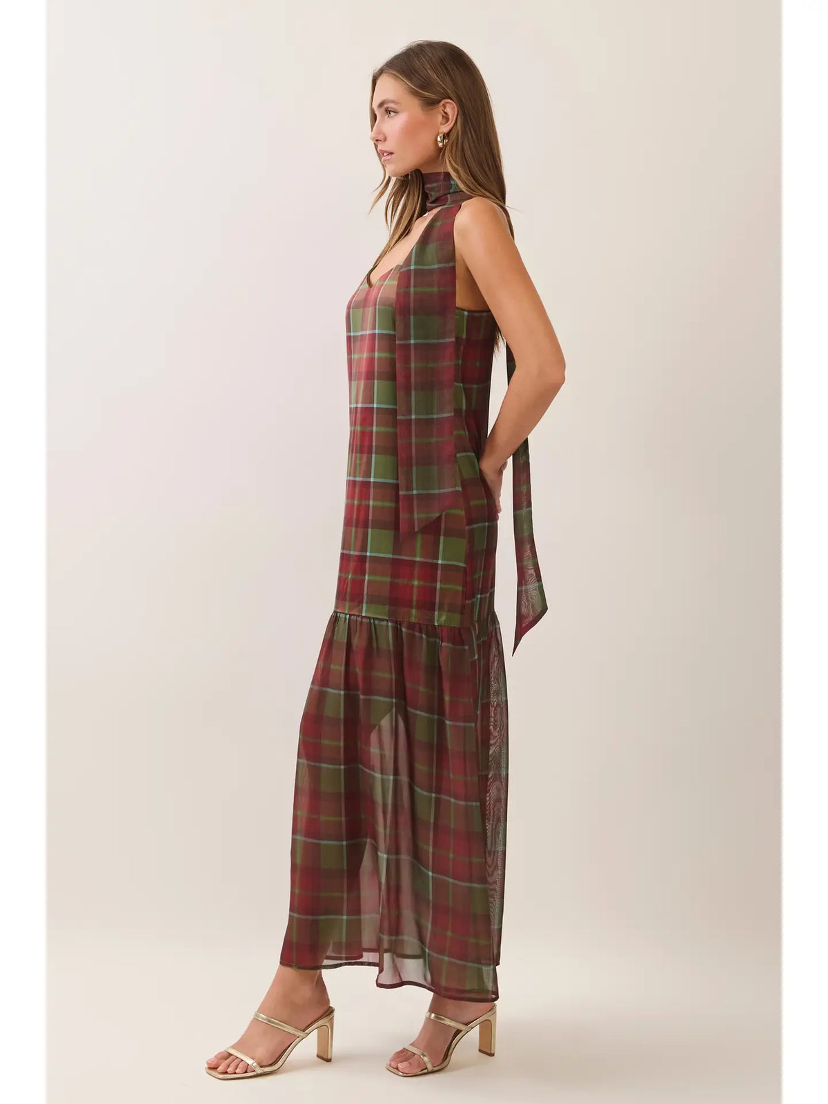 quinn plaid maxi