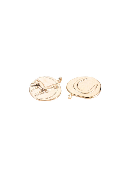 horse circle pendent charm