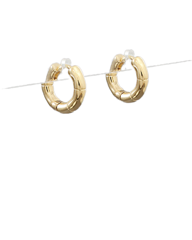 mini textured oval hoops