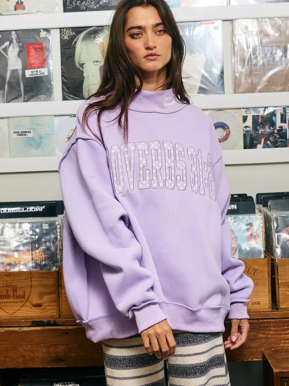 Proverbs 31:25 mock neck