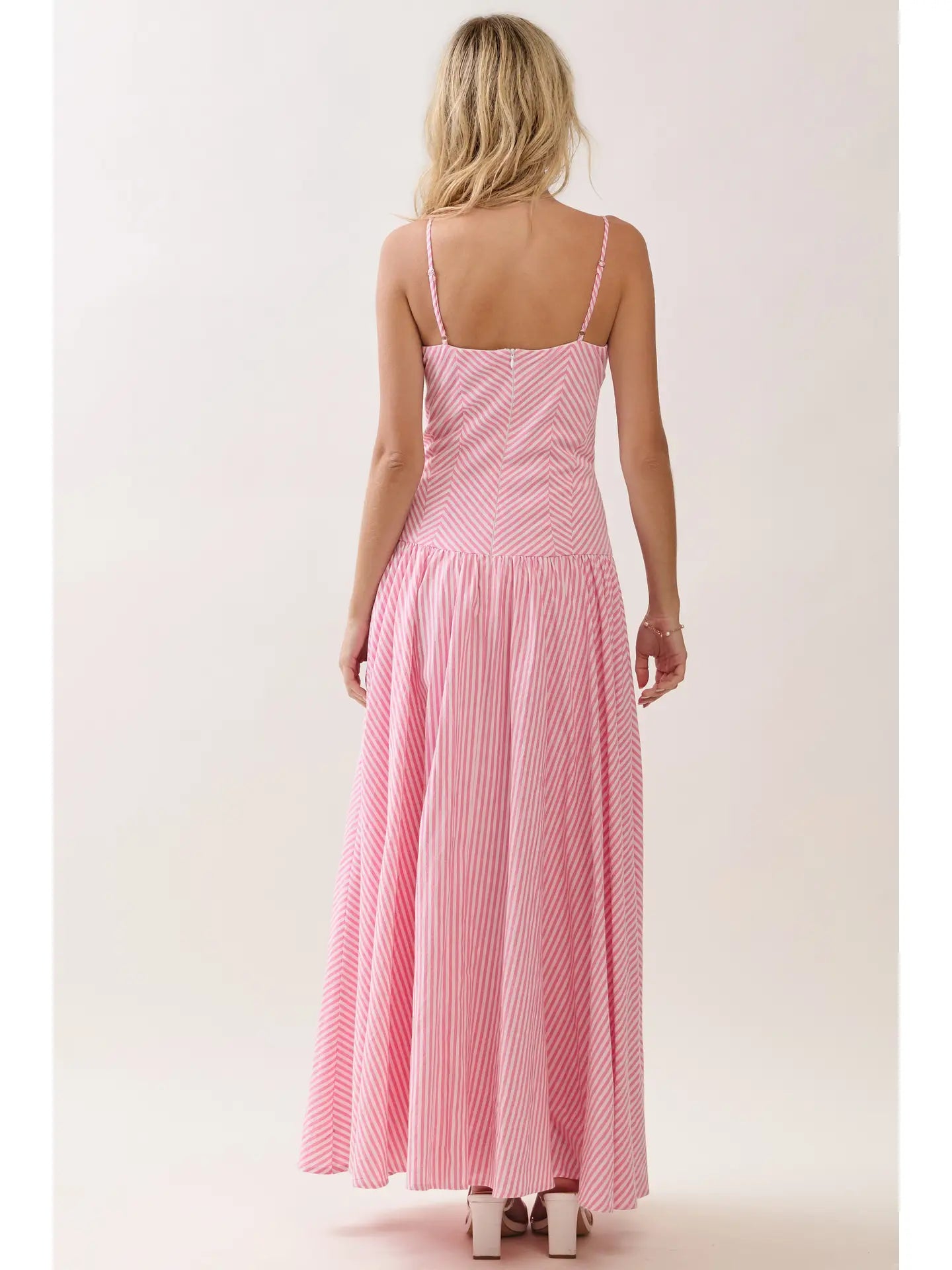 sabrina striped maxi dress