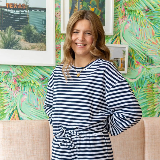 navy striped top lulu mac