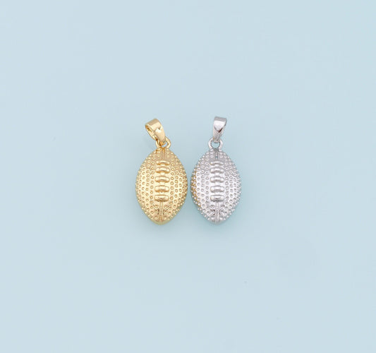 gold football charm