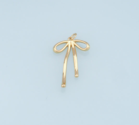 gold bow charm