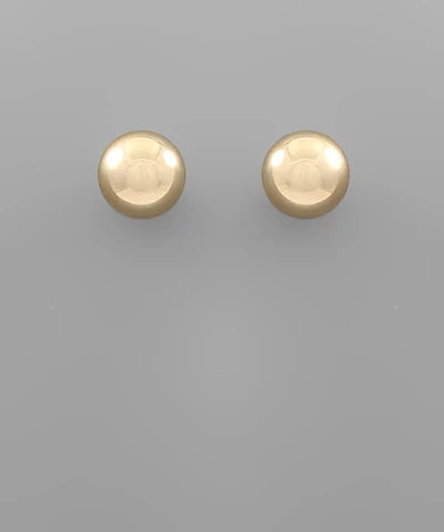 13mm gold ball earrings