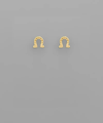 mini horseshoe earring