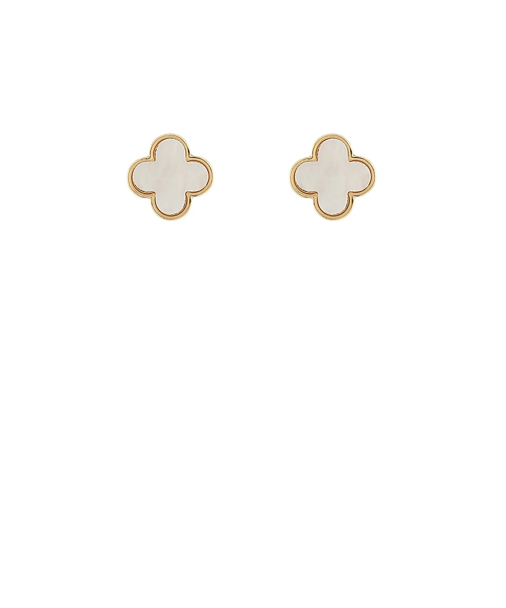 clover MOP stud earrings