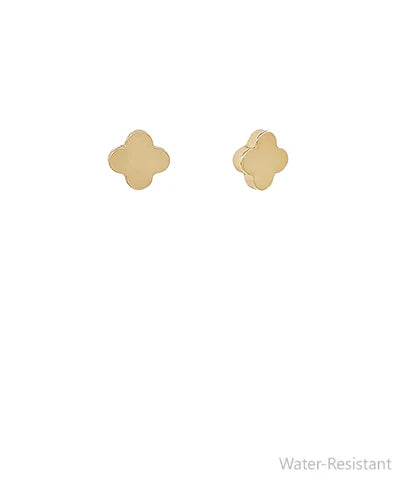 gold clover studs
