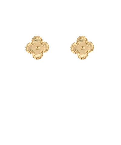 gold clover earrings