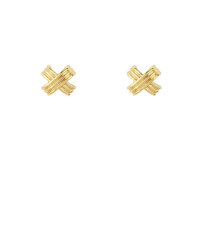 crisscross stud earrings