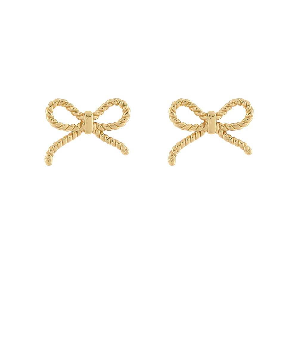 rope bow earrings