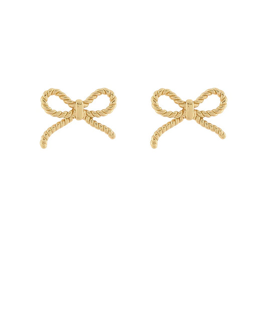 rope bow earrings
