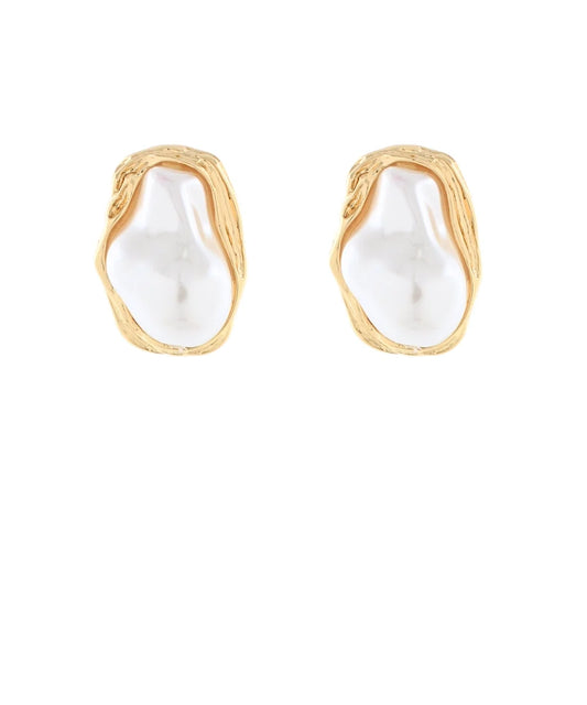 large baroque pearl earring