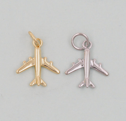 gold airplane charm