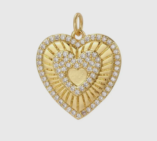heart burst charm