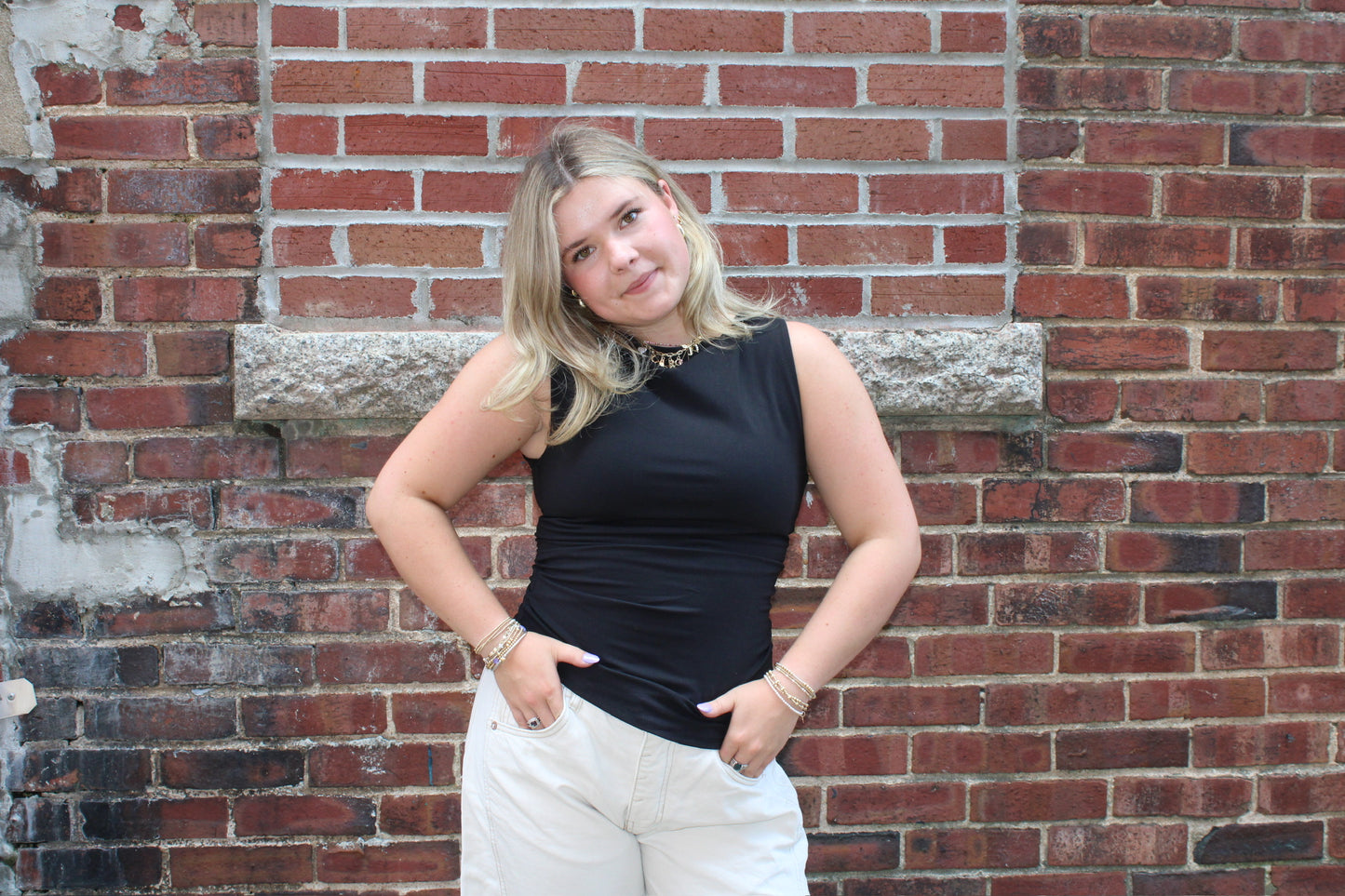 cleo black tank