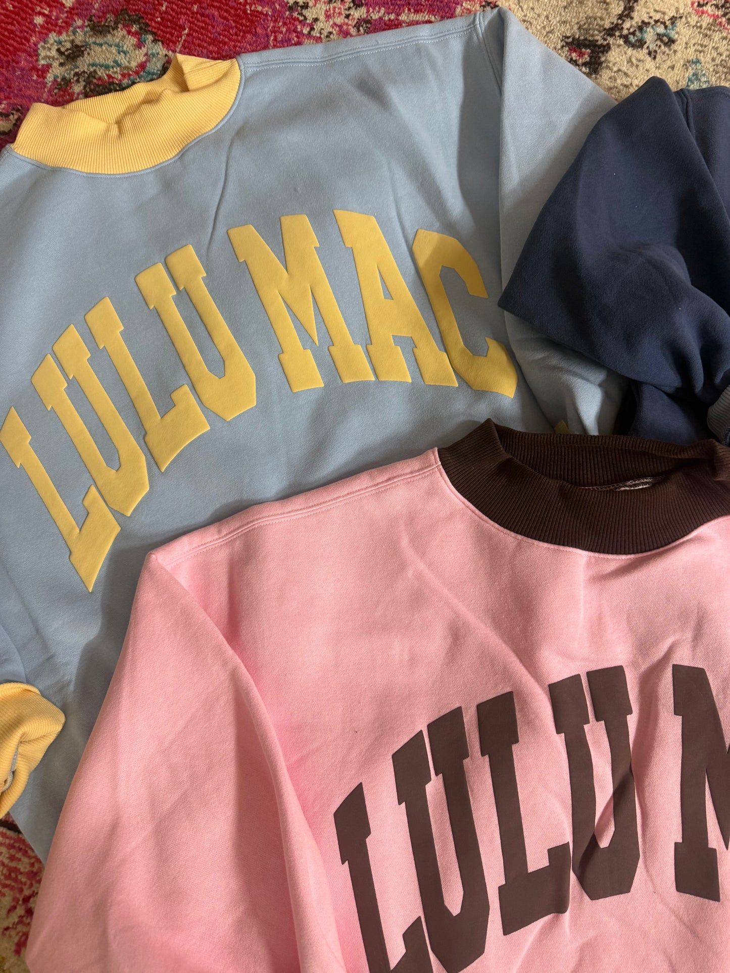 lulu mac puff mockneck sweatshirt