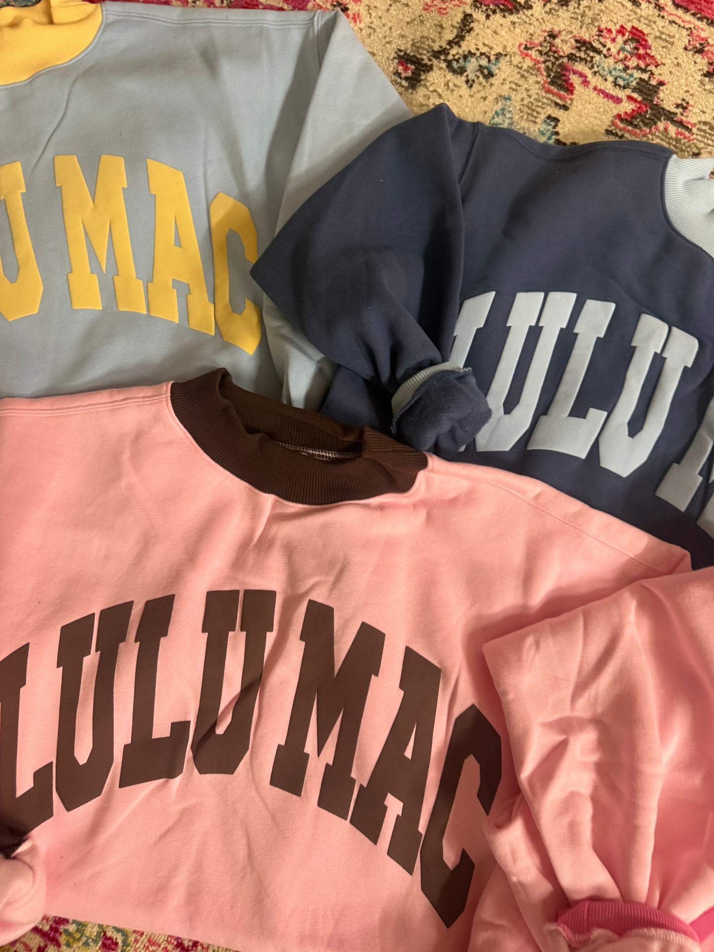 lulu mac puff mockneck sweatshirt