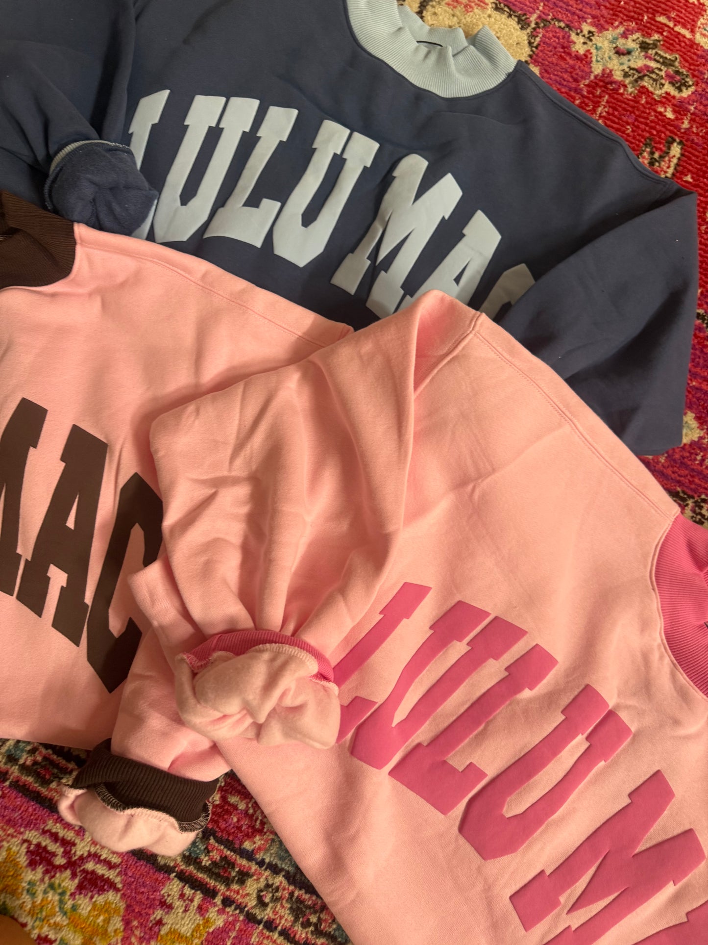 lulu mac puff mockneck sweatshirt