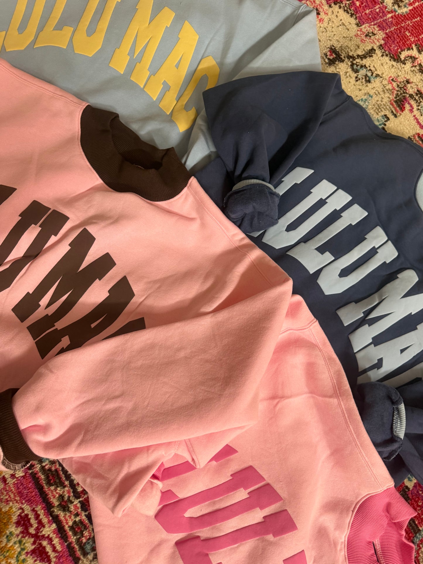 lulu mac puff mockneck sweatshirt