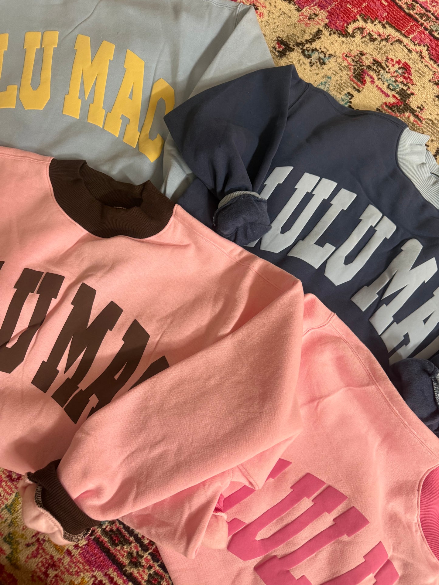 lulu mac puff mockneck sweatshirt