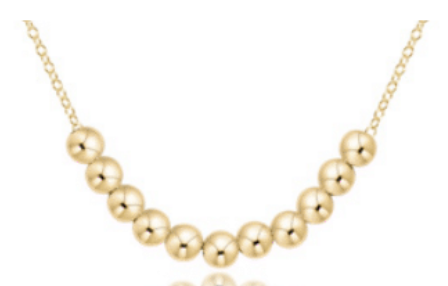 16" necklace gold- classic beaded bliss