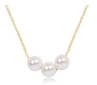 16" necklace gold- joy pearl 6mm