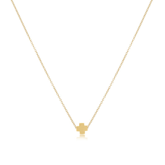16" necklace gold- signature cross gold