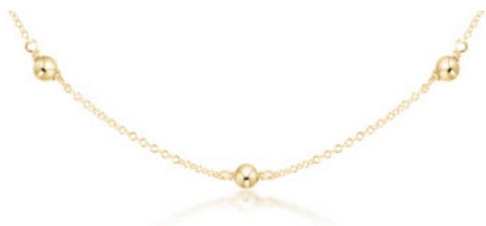17" choker simplicity chain gold- classic 4mm gold