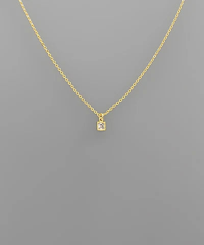 mini crystal pendent necklace