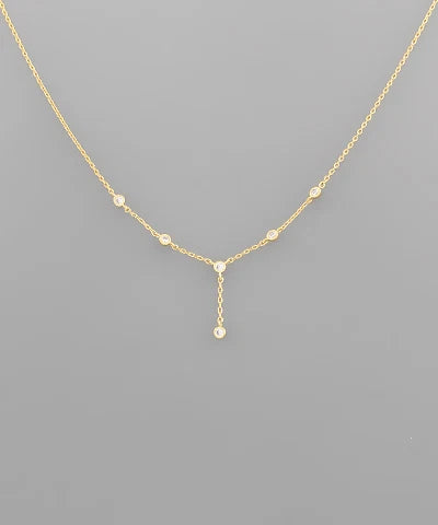 pave crystal necklace