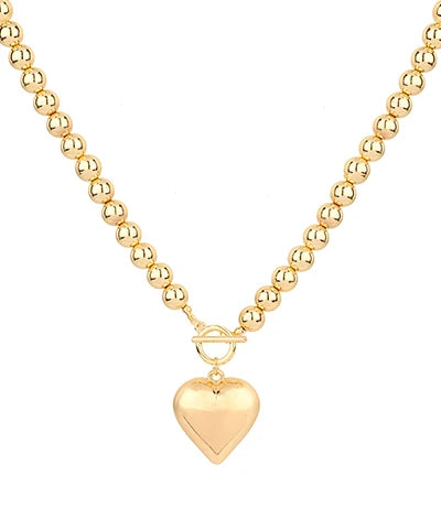 beaded heart necklace