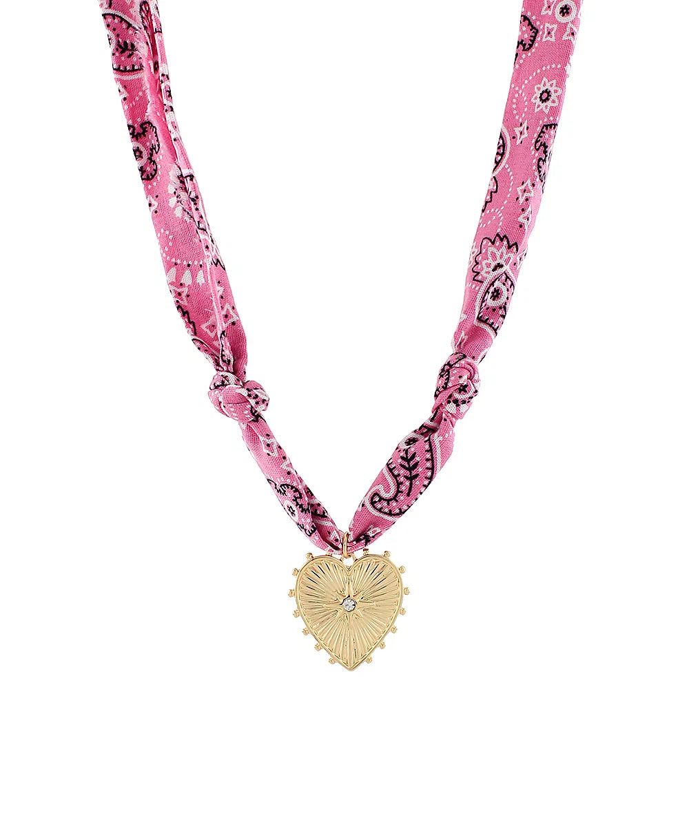 heart bandanna necklace