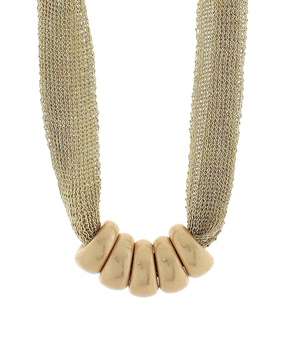 multi gold mesh necklace