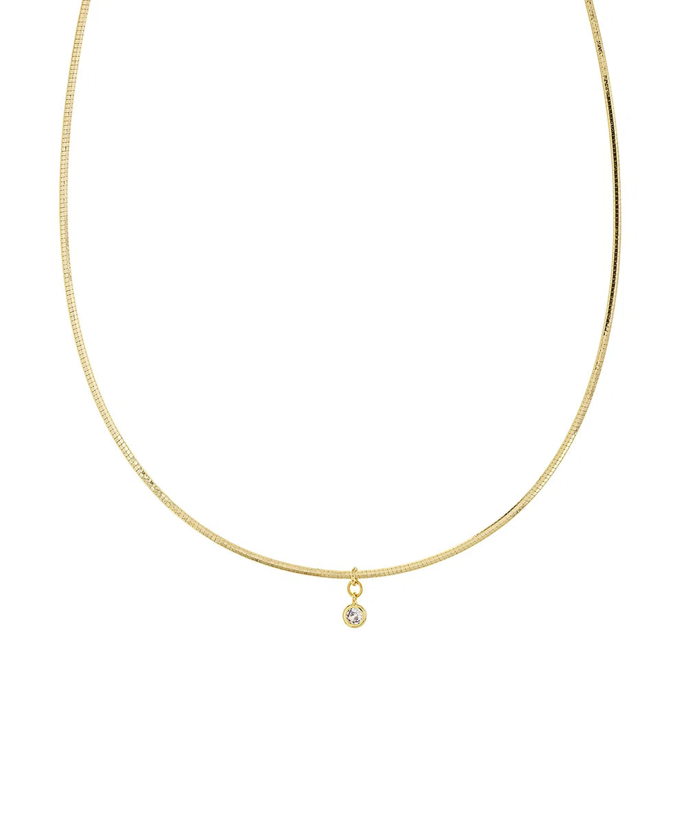 mini diamond wire necklace