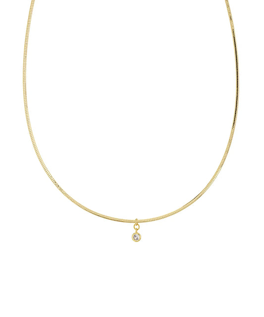 mini diamond wire necklace