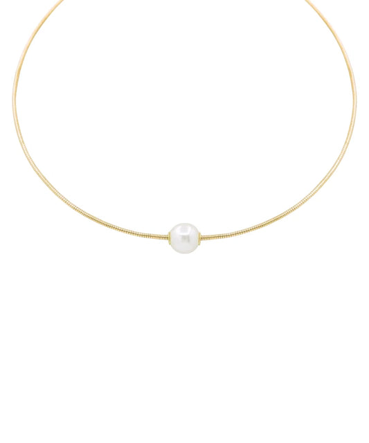 12mm pearl wire choker necklace