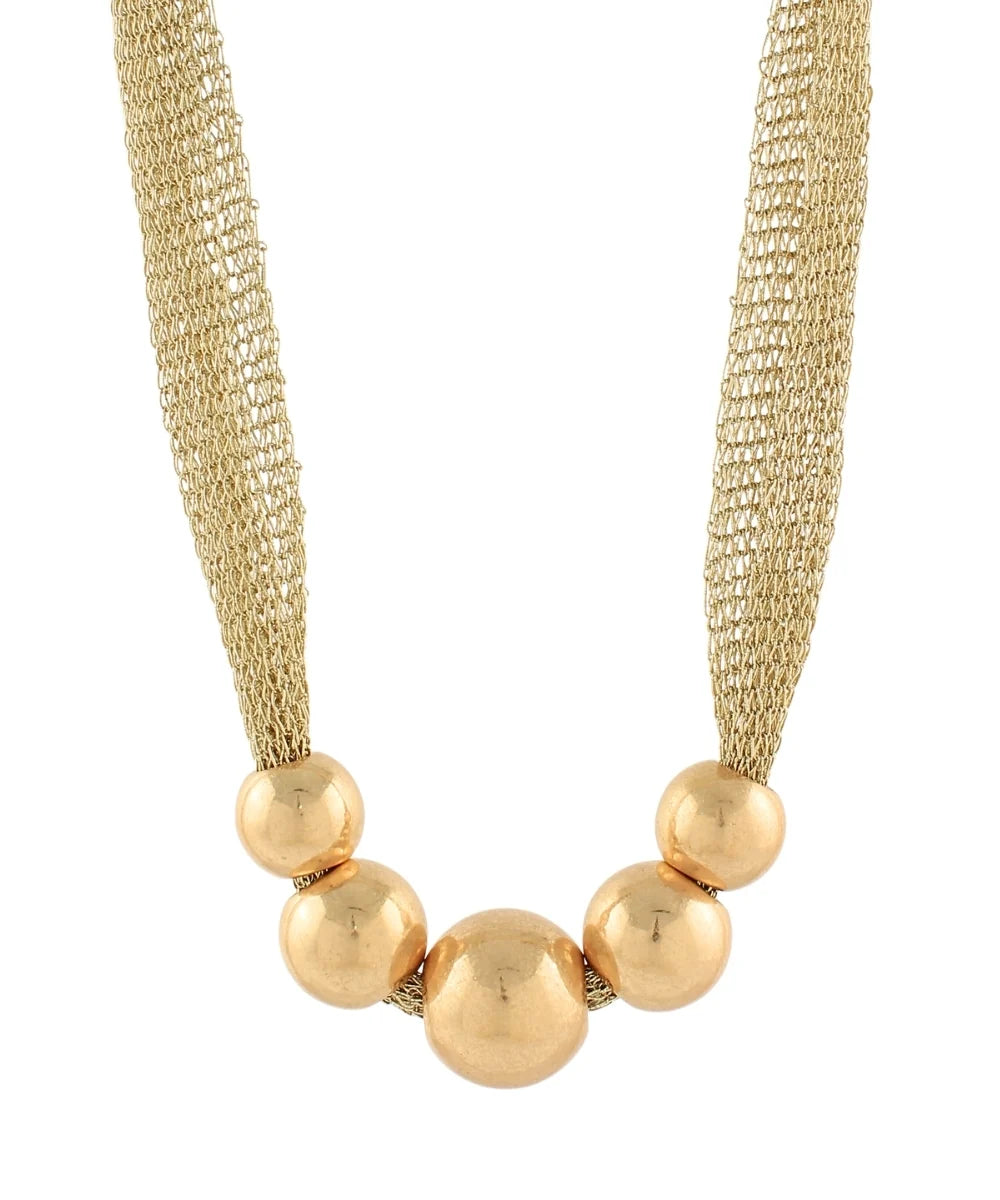 5 ball mesh necklace