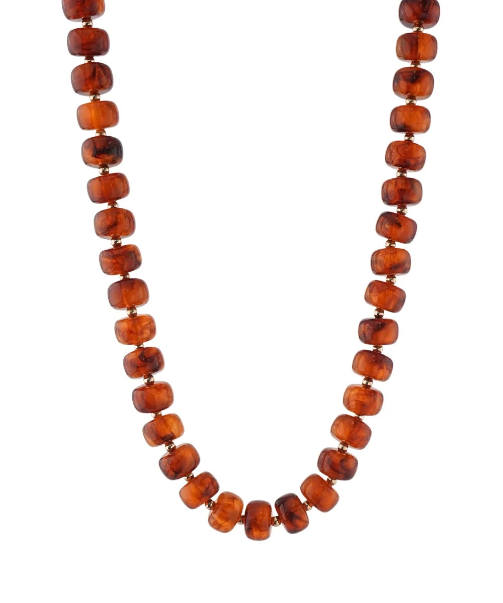 rondelle beaded necklace