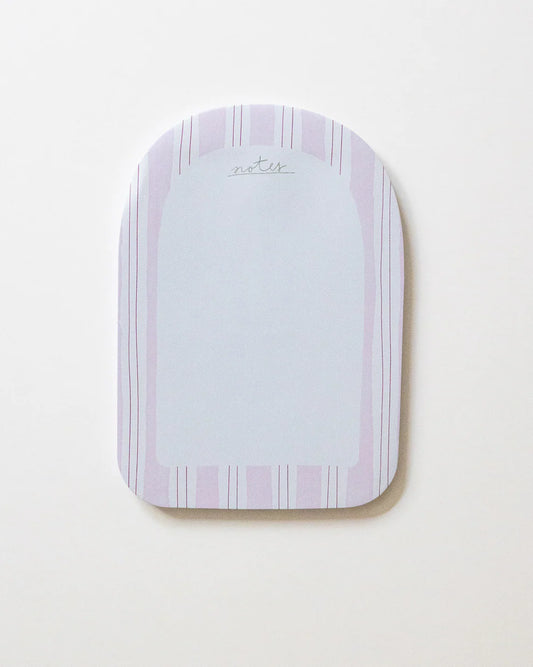 pink stripes notepad