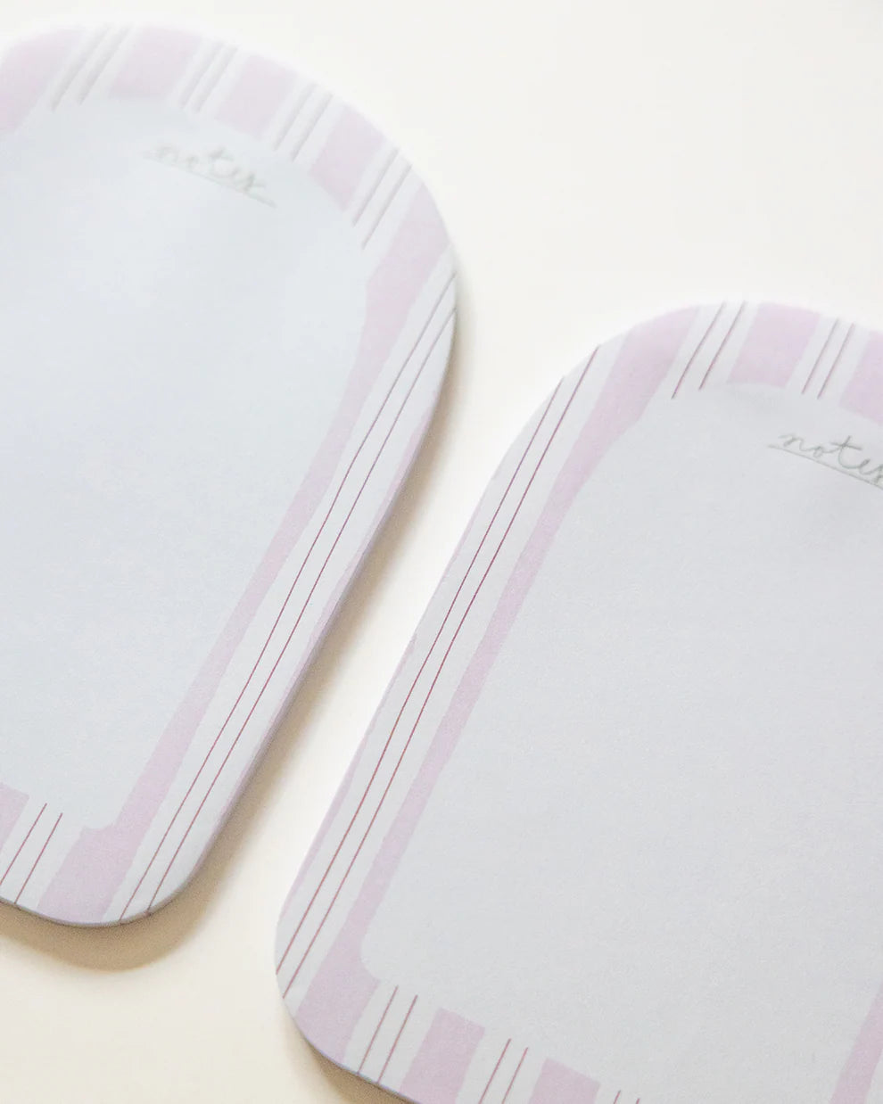 pink stripes notepad
