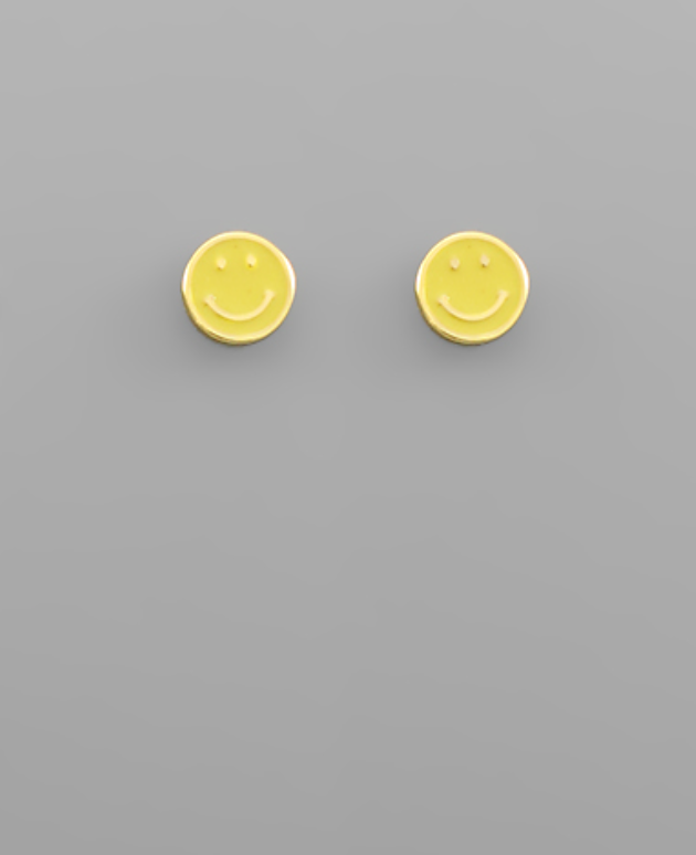 smiley face studs