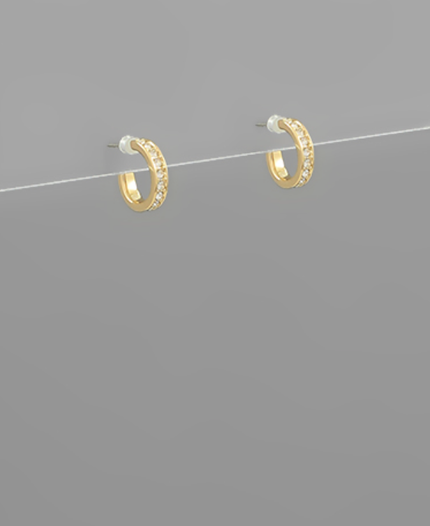 10mm gold diamond hoops