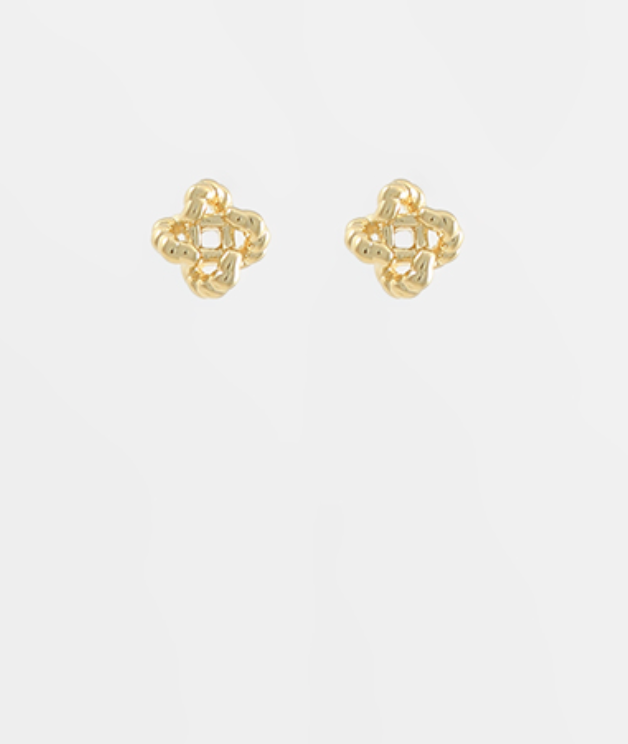 gold knotted studs