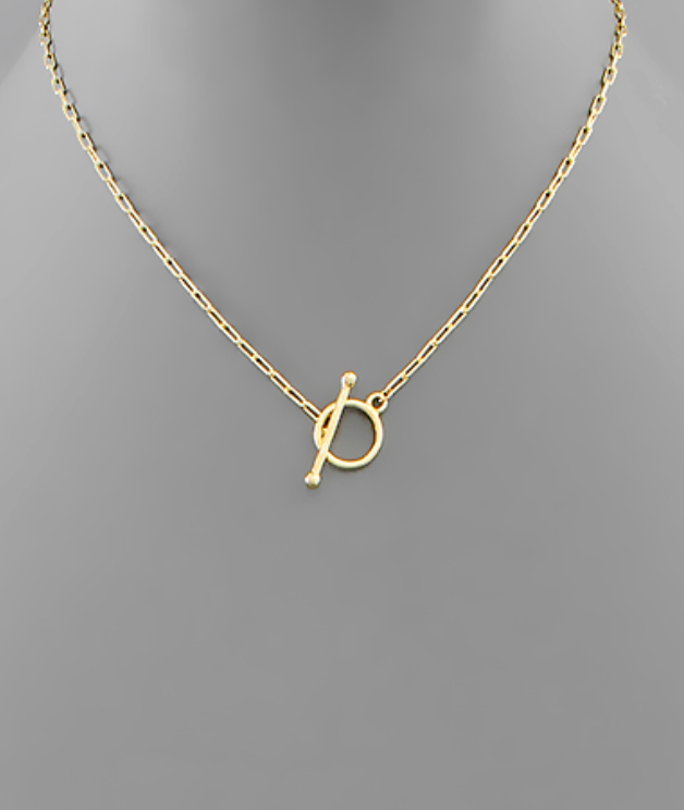 gold toggle necklace