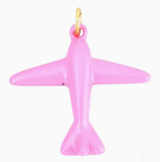 pink airplane charm